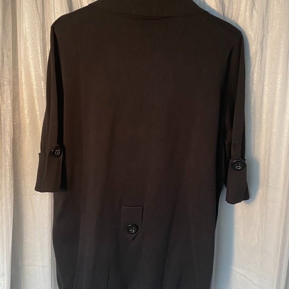 DEVERNOIS DRK NAVY SWEATER/CARDI (SZ 2) (EUC) - Picture 4 of 6